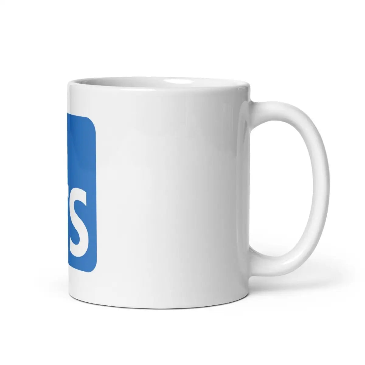 TypeScript Logo on White Glossy Mug