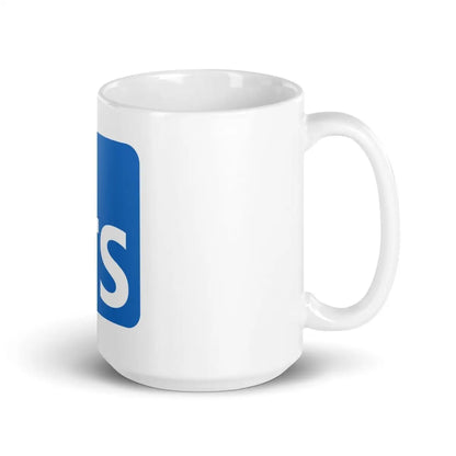 TypeScript Logo on White Glossy Mug