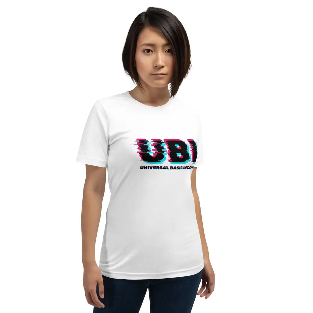 UBI UNIVERSAL BASIC INCOME Glitch T-Shirt (unisex)