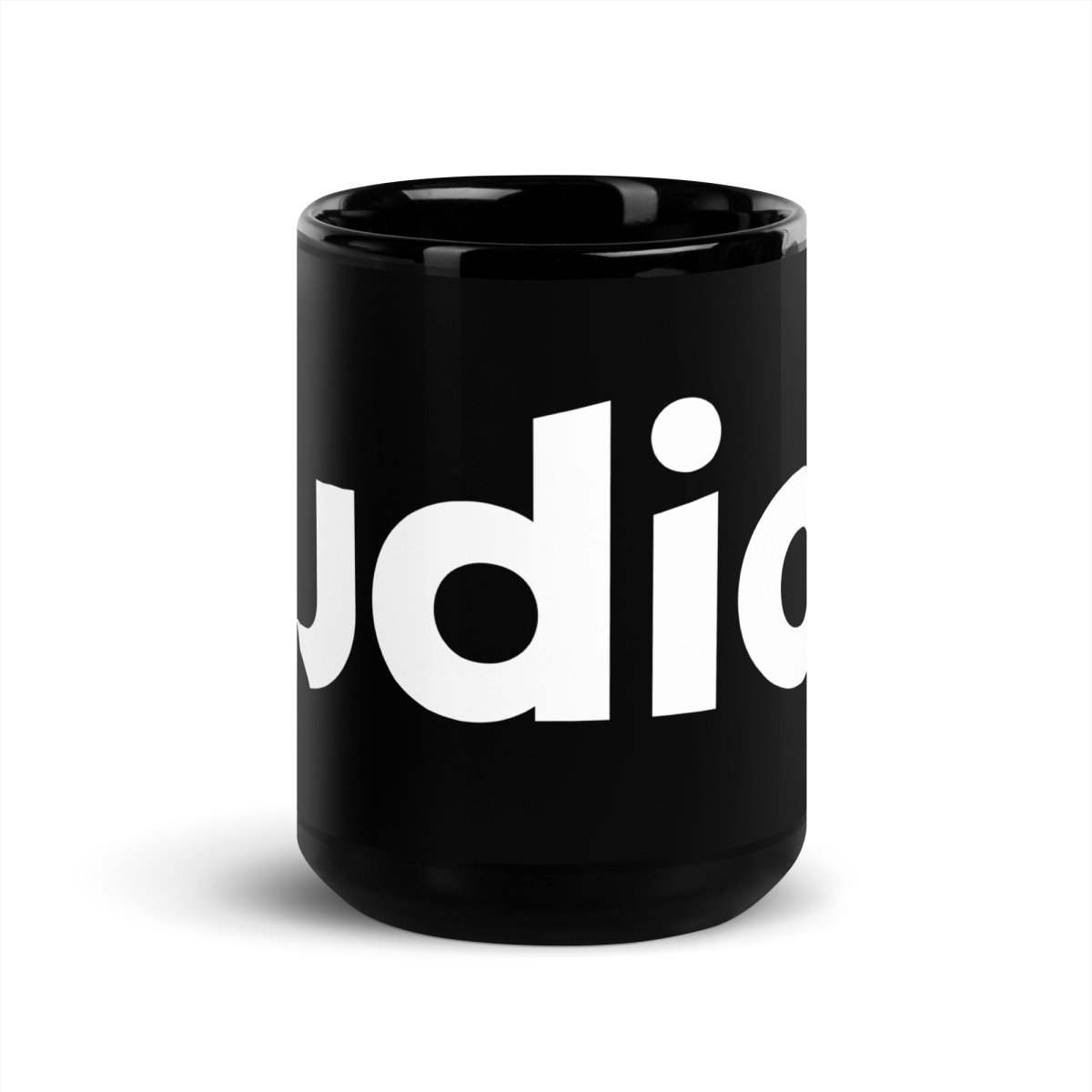 Udio Logo on Black Glossy Mug - 15 oz - AI Store