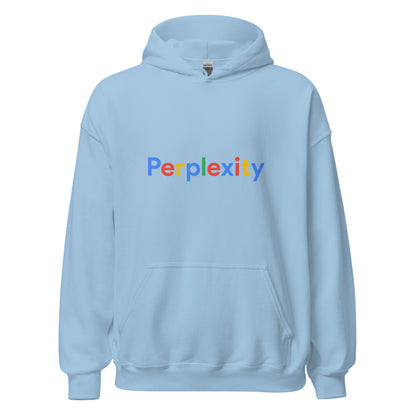Perplexity Search Logo Hoodie (unisex) - Light Blue - AI Store