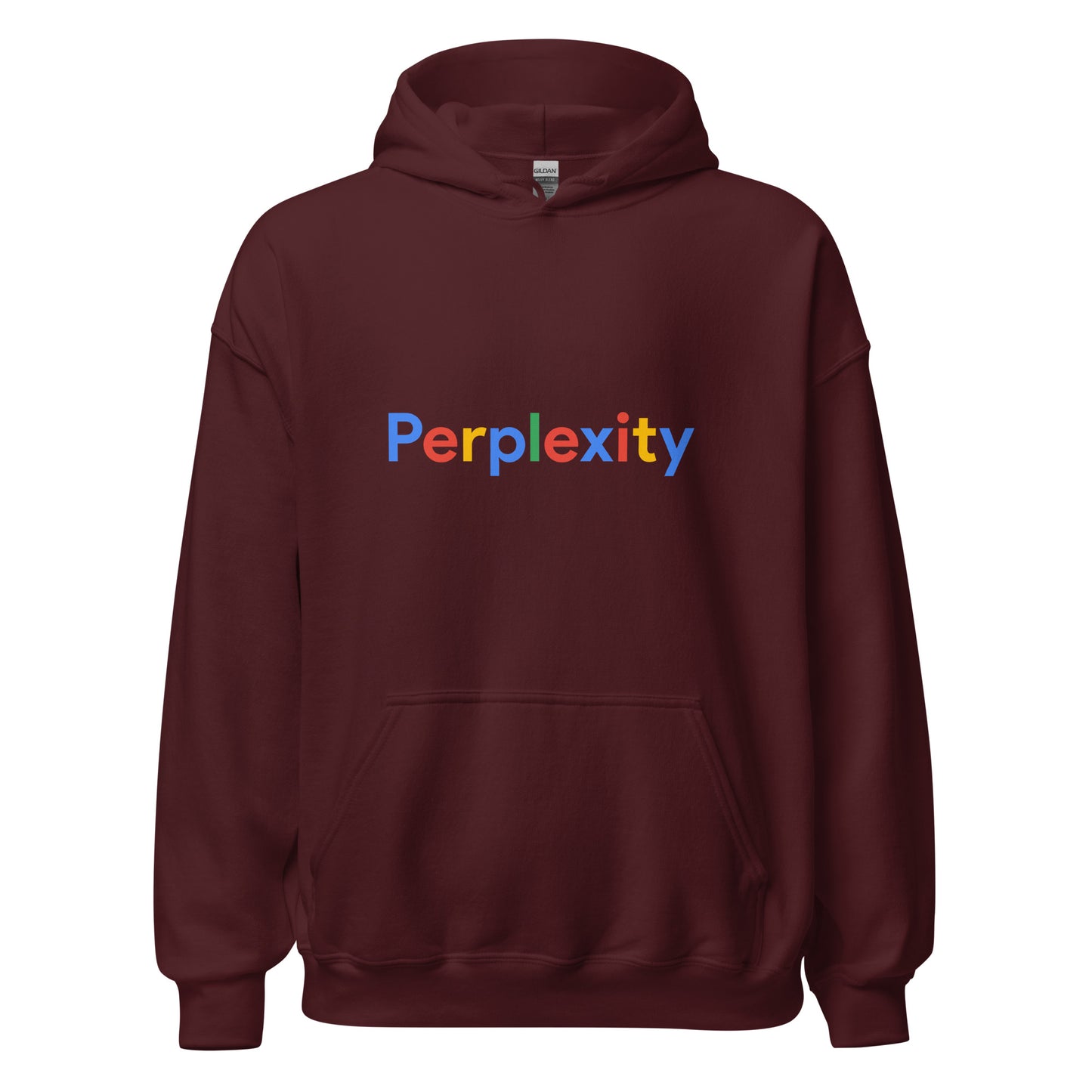 Perplexity Search Logo Hoodie (unisex) - Maroon - AI Store
