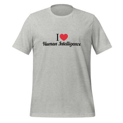 Heart Human Intelligence T-Shirt (unisex) - Athletic Heather / M + 2024 AI Store Discount Code