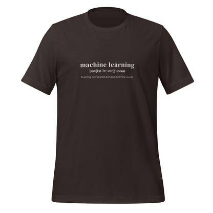 Funny Definition of Machine Learning T - Shirt (unisex) - Brown - AI Store