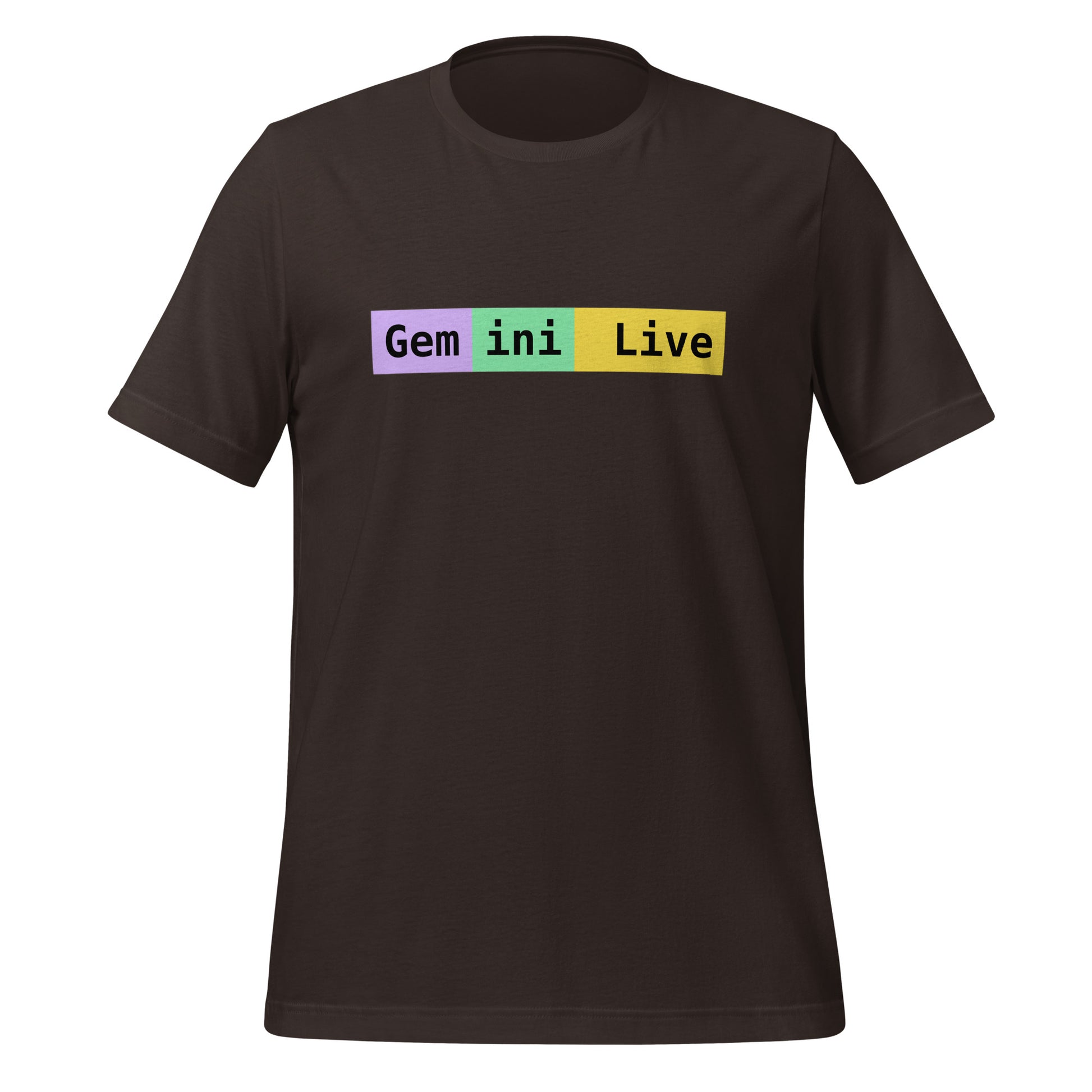 Gemini Live Tokens T-Shirt (unisex) - Brown - AI Store