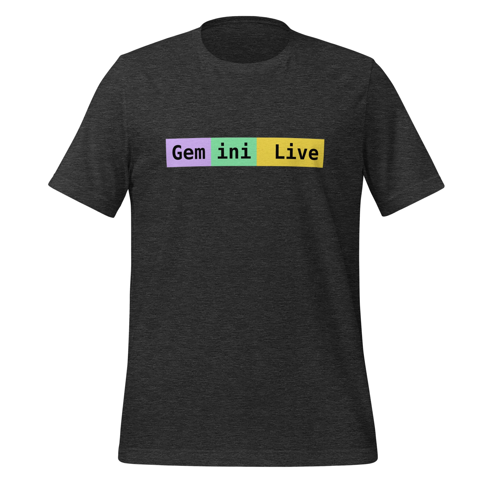 Gemini Live Tokens T-Shirt (unisex) - Dark Grey Heather - AI Store