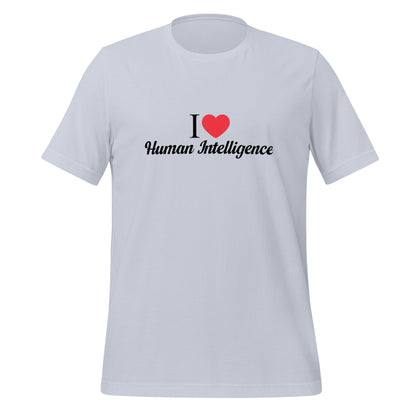 Heart Human Intelligence T-Shirt (unisex) - Light Blue / M + 2024 AI Store Discount Code