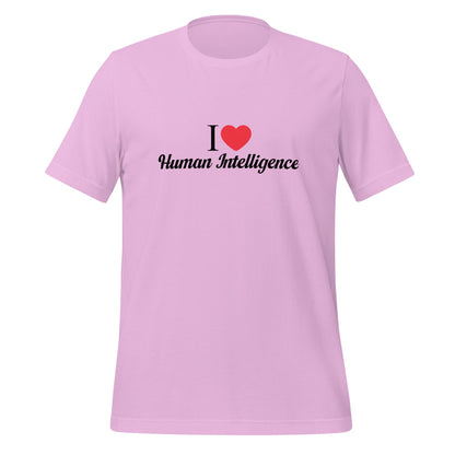 Heart Human Intelligence T-Shirt (unisex) - Lilac / M + 2024 AI Store Discount Code