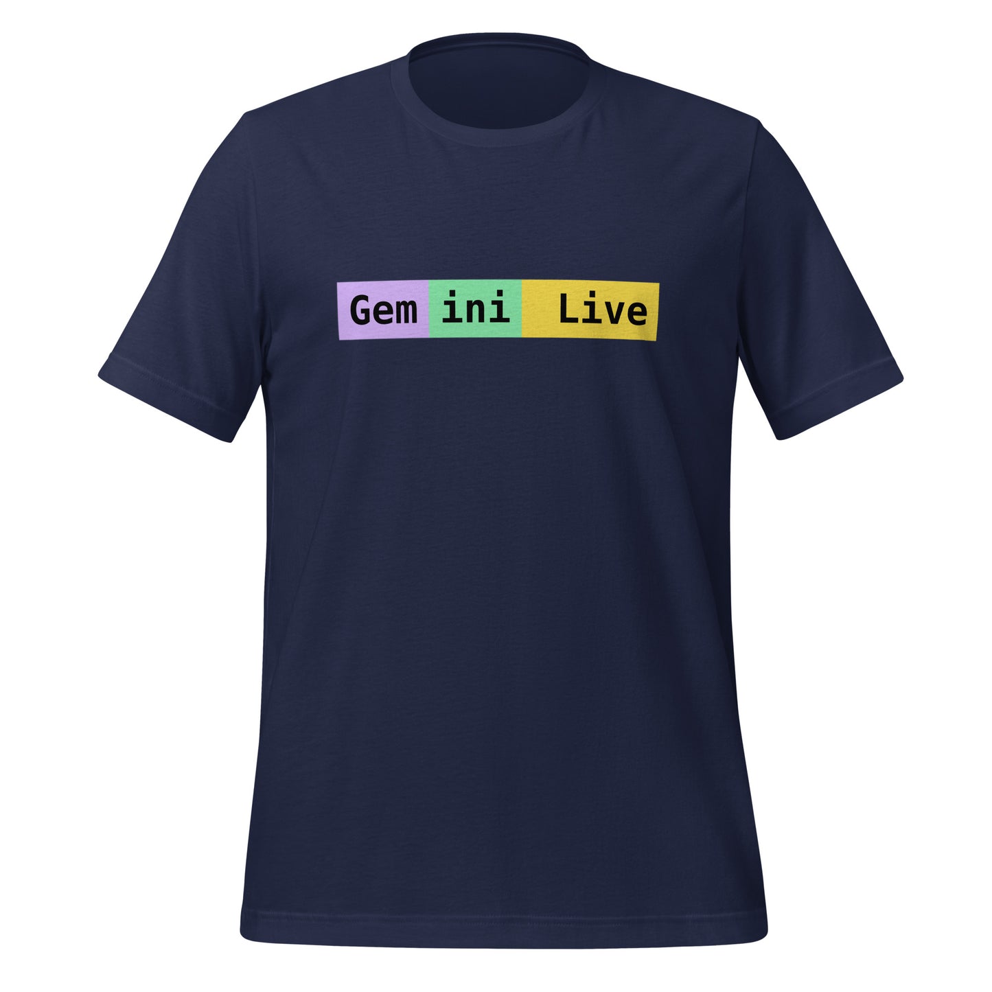 Gemini Live Tokens T-Shirt (unisex) - Navy - AI Store