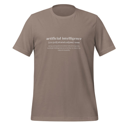 Funny Definition of AI T - Shirt (unisex) - Pebble - AI Store