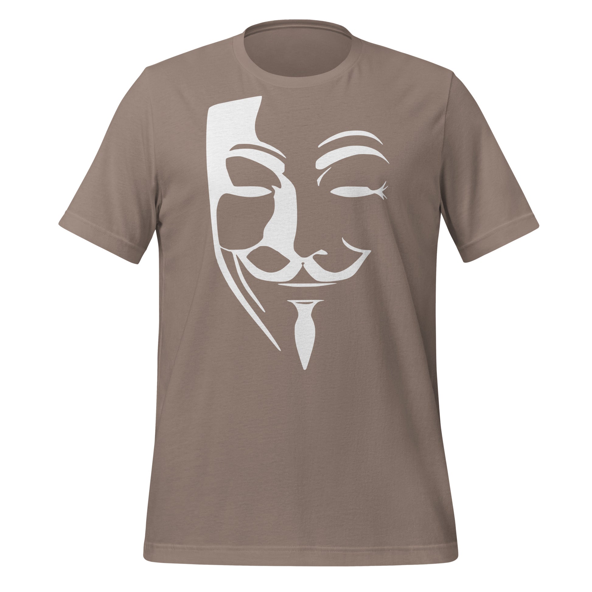 Anonymous Mask T-Shirt (unisex) - Pebble - AI Store