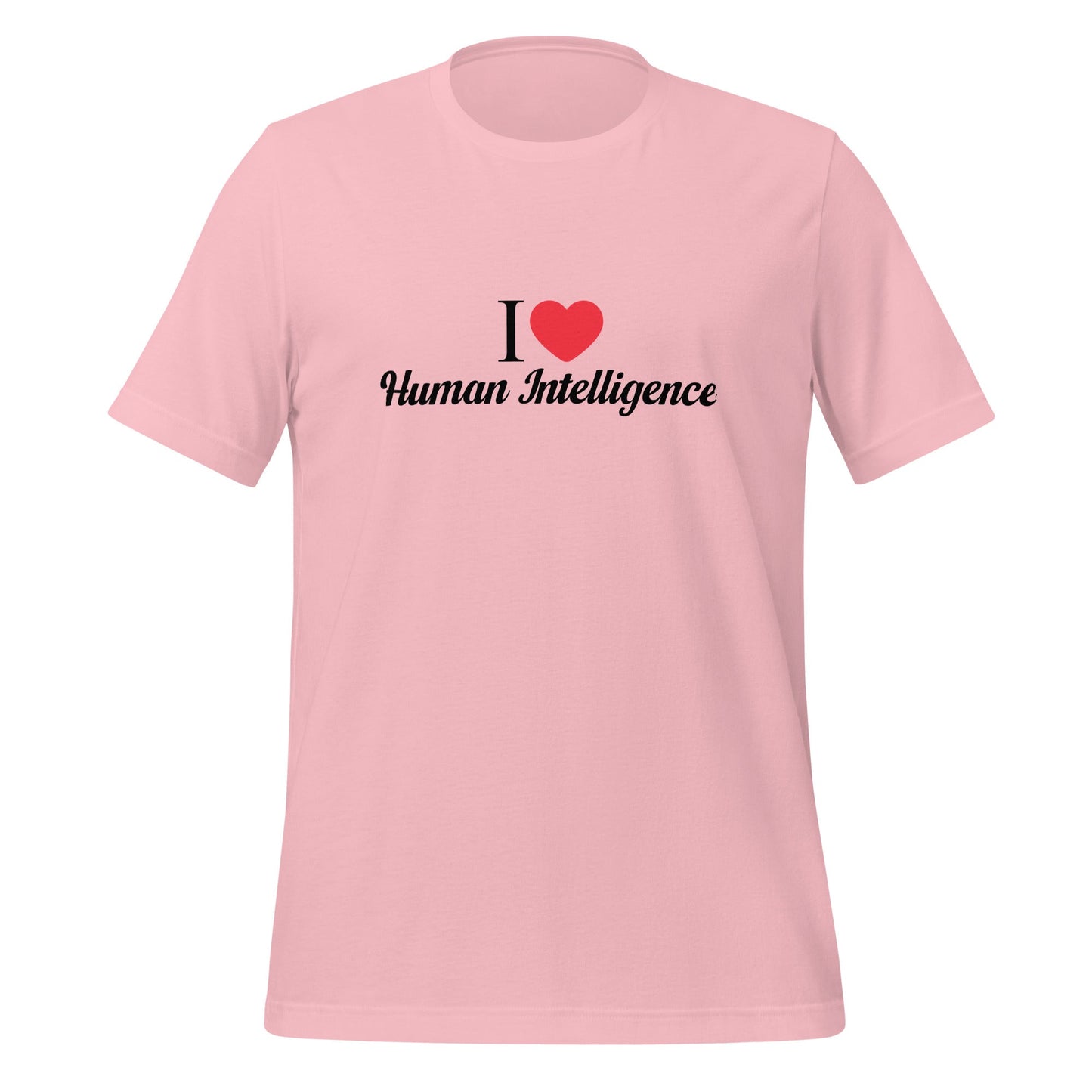 Heart Human Intelligence T-Shirt (unisex) - Pink / M + 2024 AI Store Discount Code