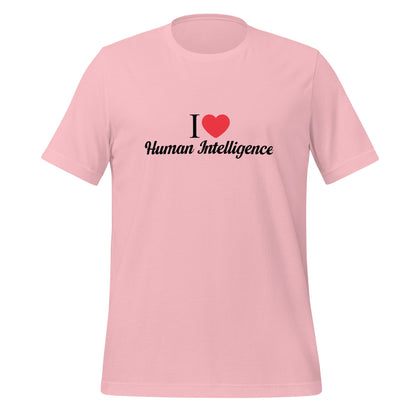 Heart Human Intelligence T-Shirt (unisex) - Pink / M + 2024 AI Store Discount Code