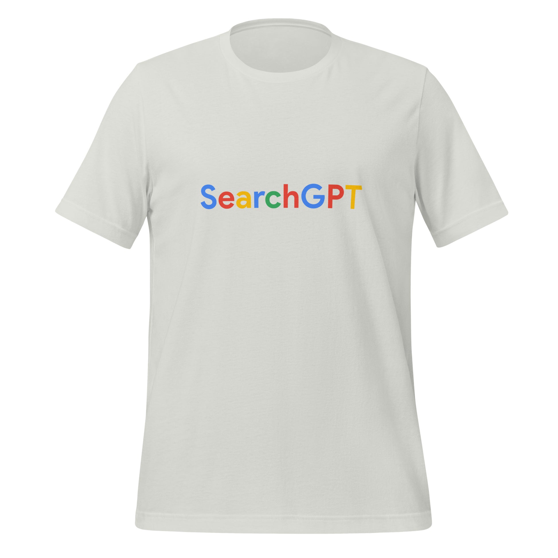 SearchGPT Search Logo T-Shirt (unisex) - Silver - AI Store