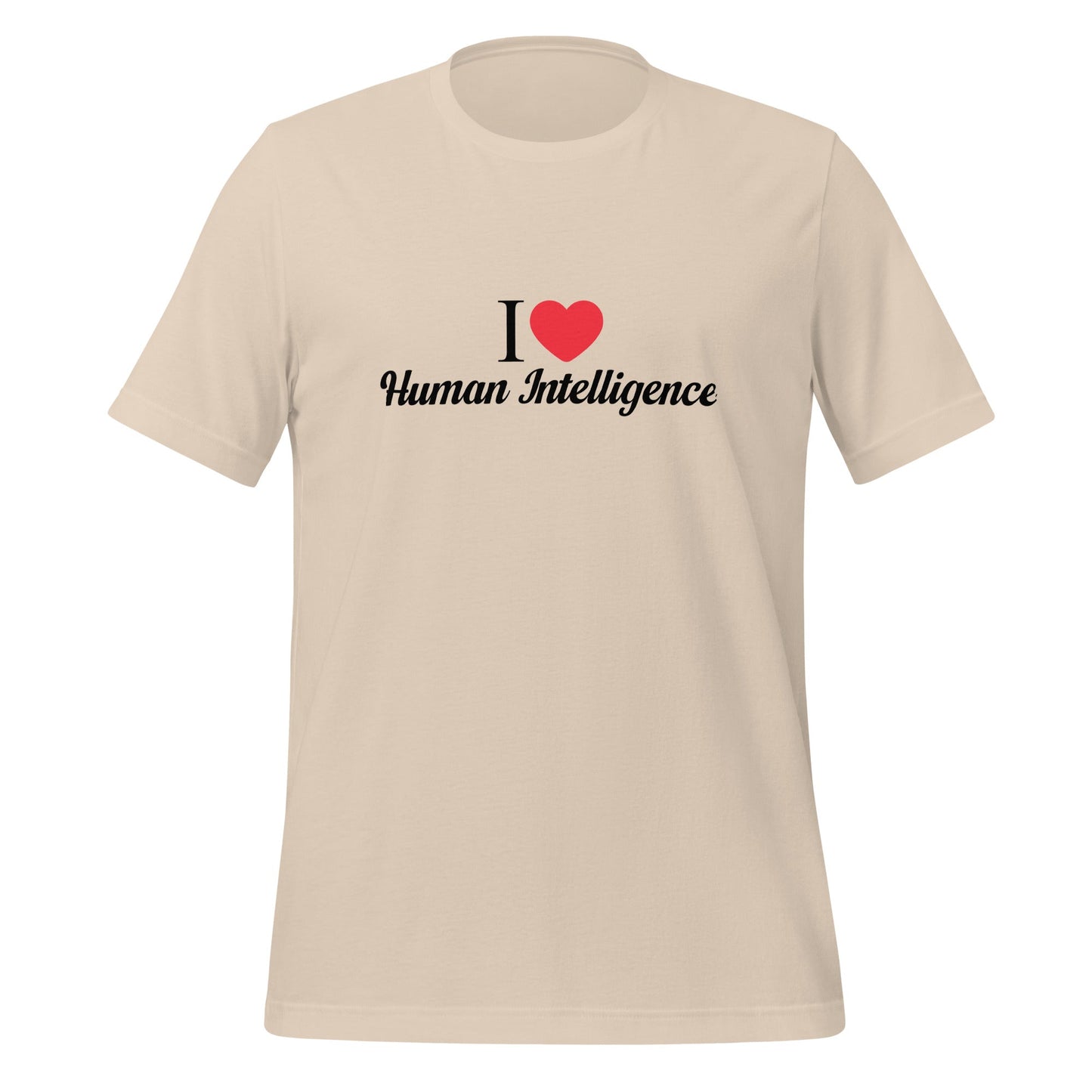 Heart Human Intelligence T-Shirt (unisex) - Soft Cream / M + 2024 AI Store Discount Code