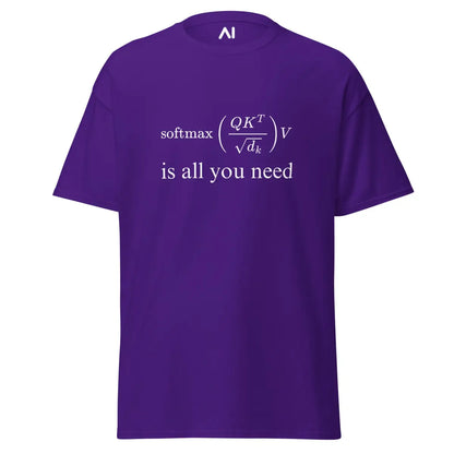 Value Attention is All You Need T-Shirt (unisex) - Purple / M