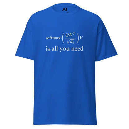 Value Attention is All You Need T-Shirt (unisex) - Royal / M