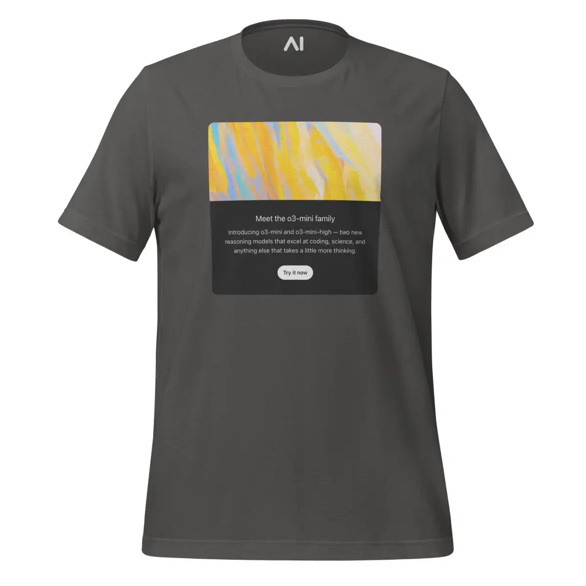 Welcome to o3-mini T-Shirt (unisex) - Asphalt / M