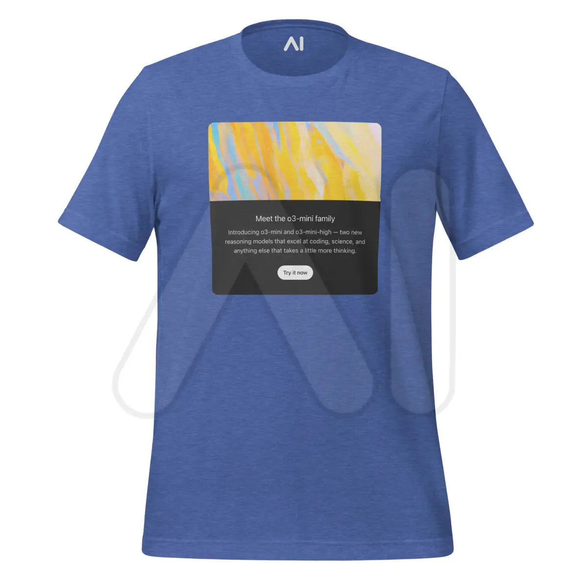 Welcome to o3-mini T-Shirt (unisex) - Heather True Royal / M