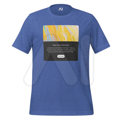 Welcome to o3-mini T-Shirt (unisex) - Heather True Royal / M