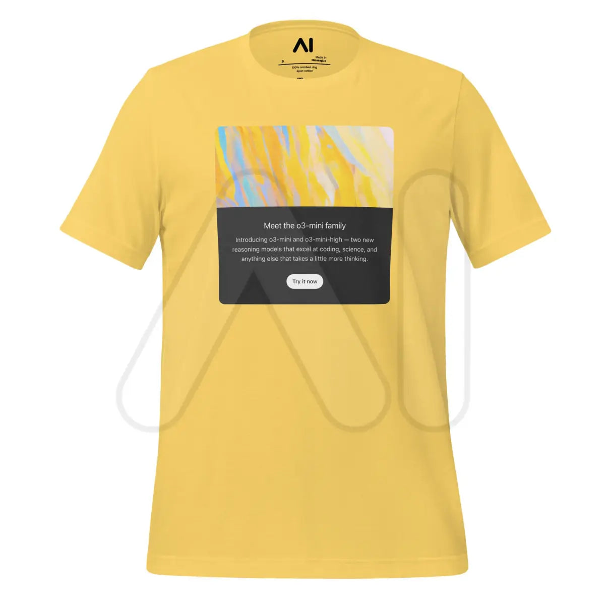 Welcome to o3-mini T-Shirt (unisex) - Yellow / M