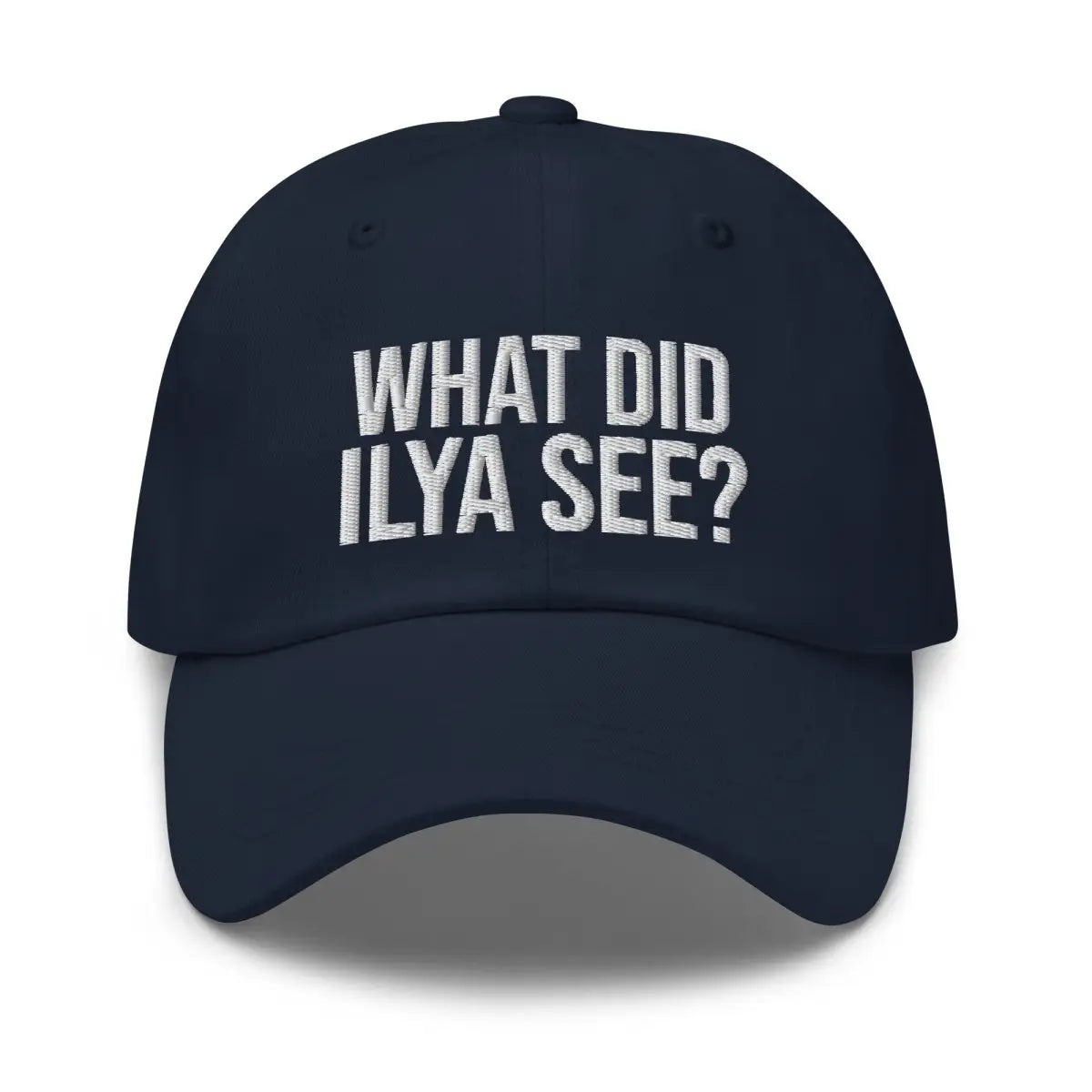 WHAT DID ILYA SEE? Embroidered Cap 4 - Navy