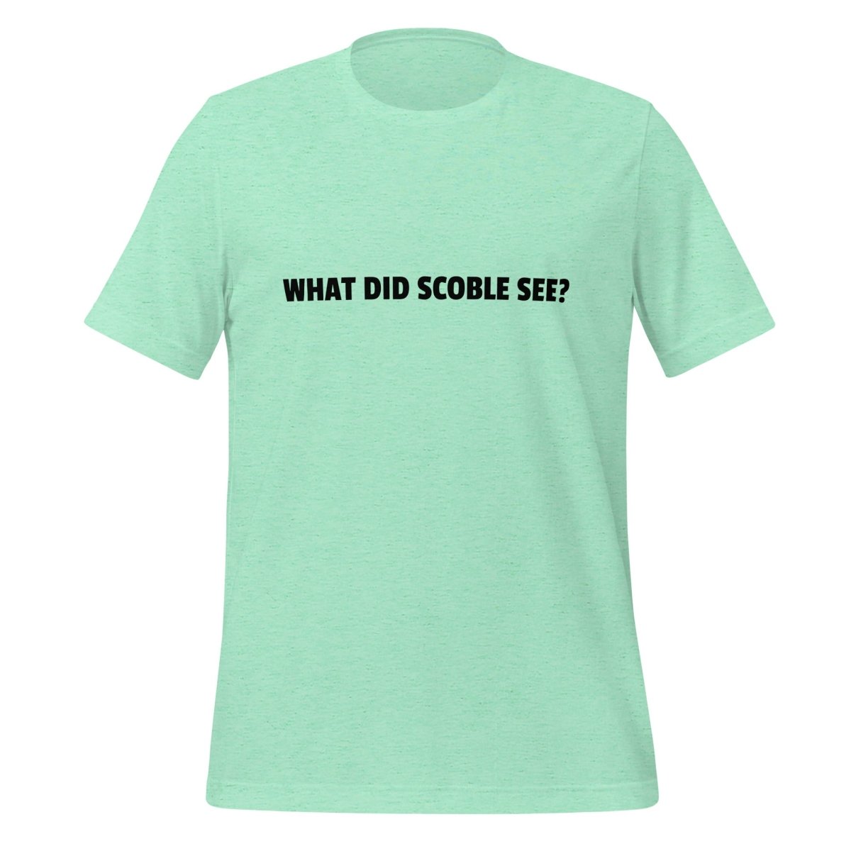 WHAT DID SCOBLE SEE? T-Shirt (unisex) - Heather Mint - AI Store