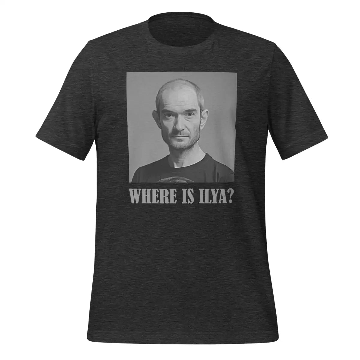 WHERE IS ILYA? T-Shirt 2 (unisex) - Dark Grey Heather / M