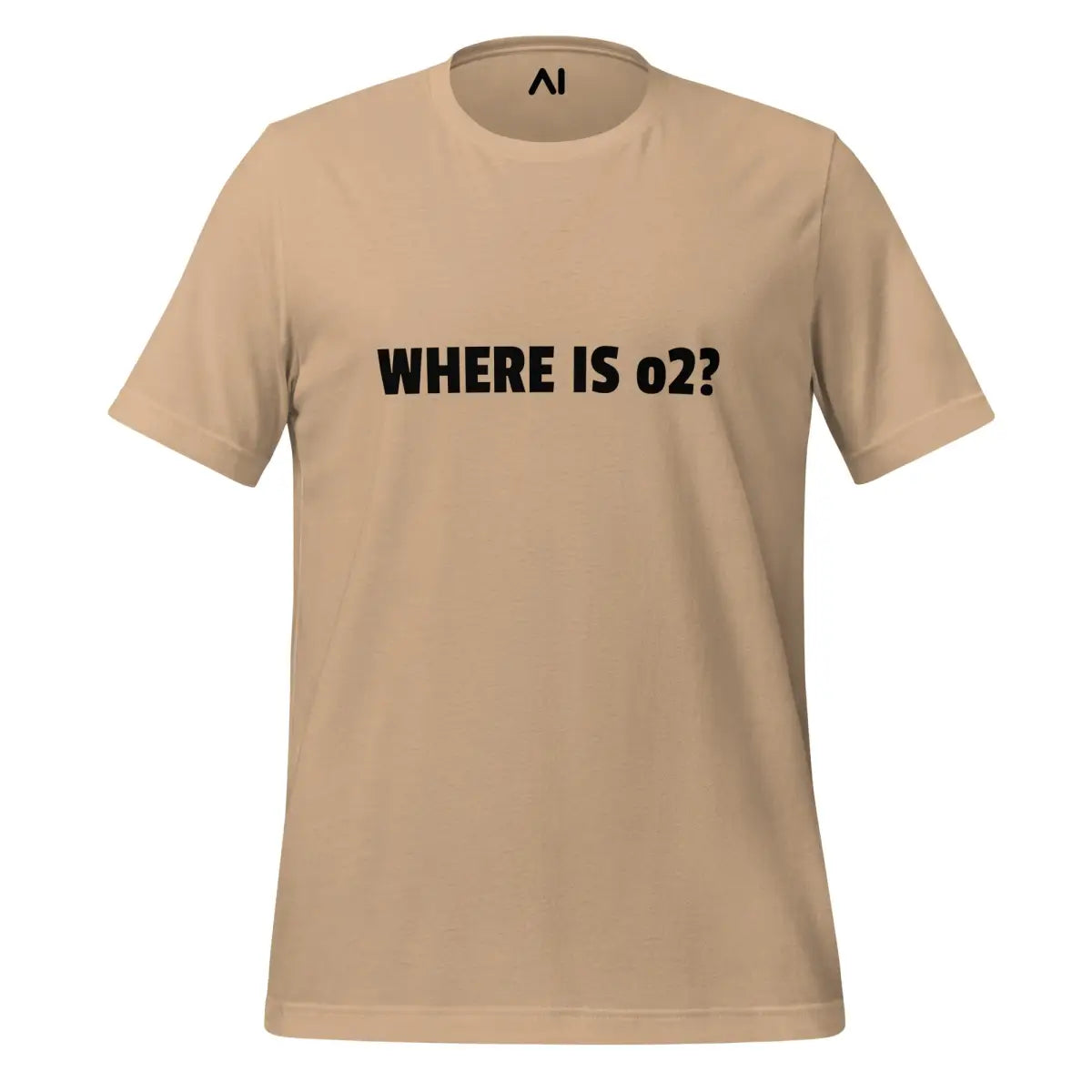 WHERE IS o2? T-Shirt (unisex) - Tan / M