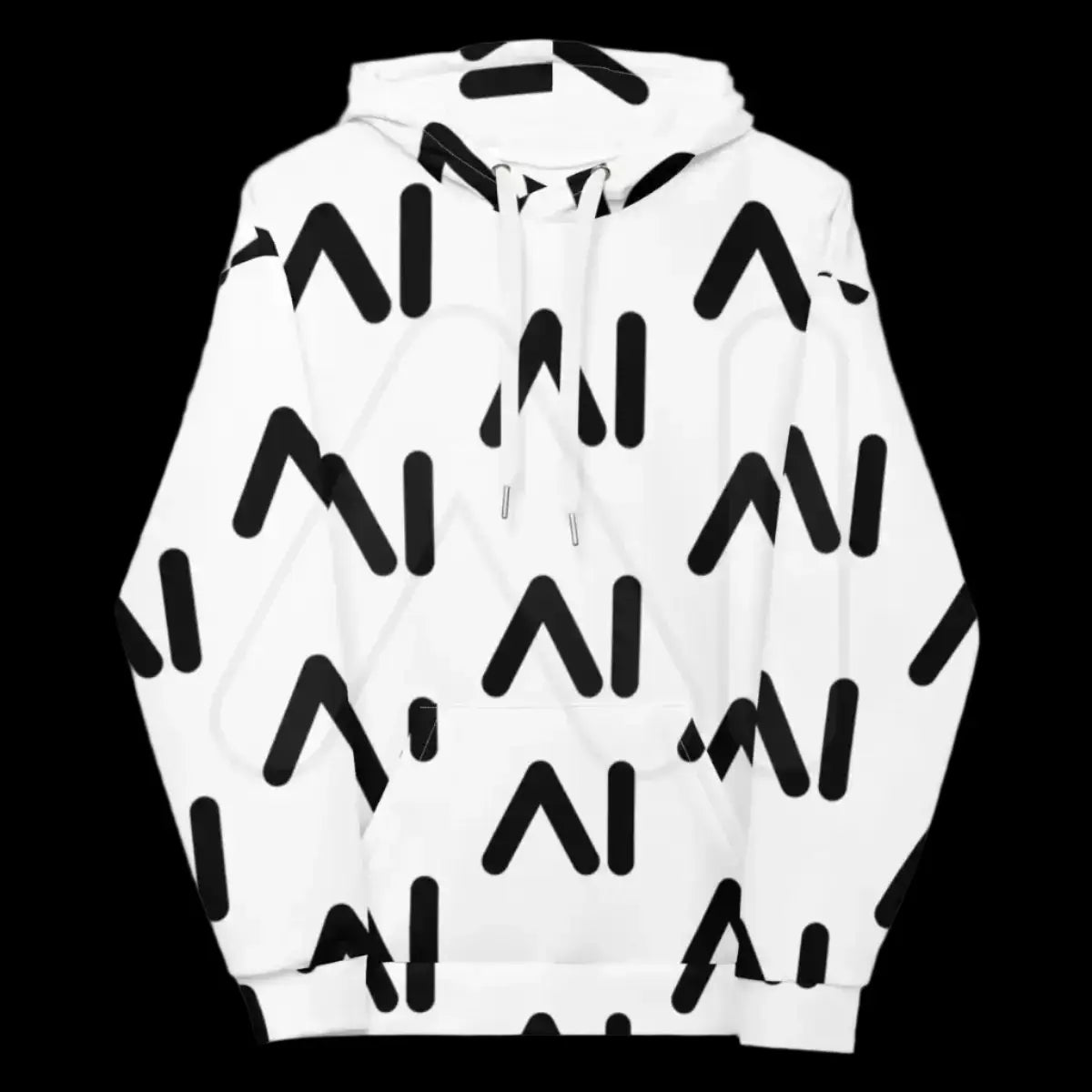 White AI Logo Hoodie (unisex)