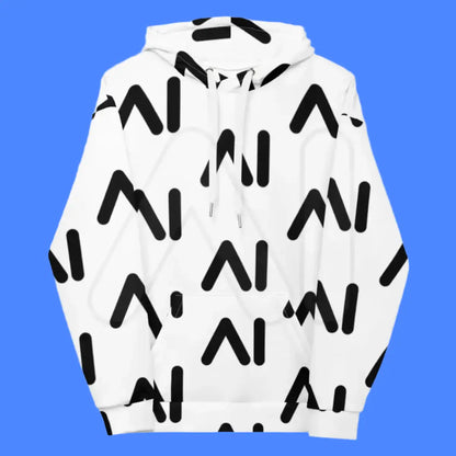 White AI Logo Hoodie (unisex)