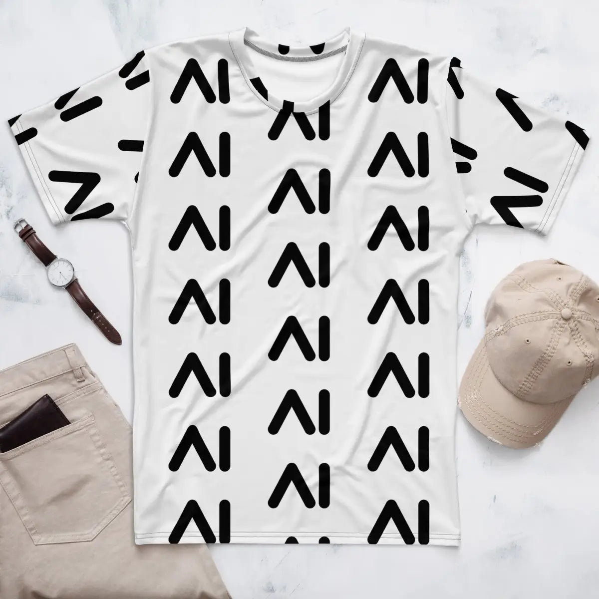 White AI Logo T-Shirt (men)