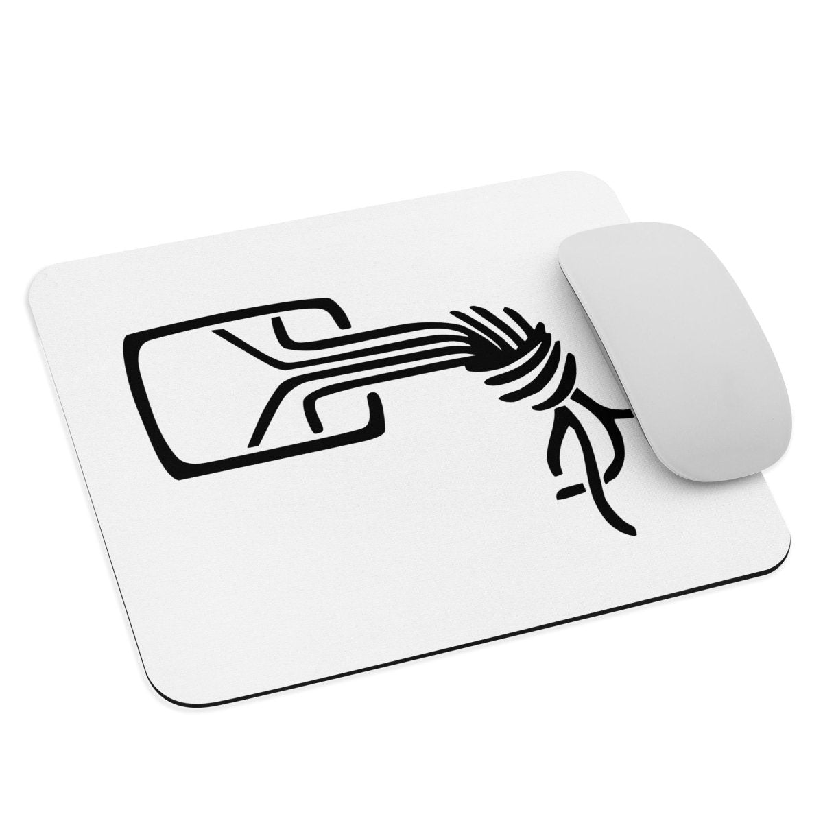 White Chaos Computer Club Logo Mouse Pad - AI Store