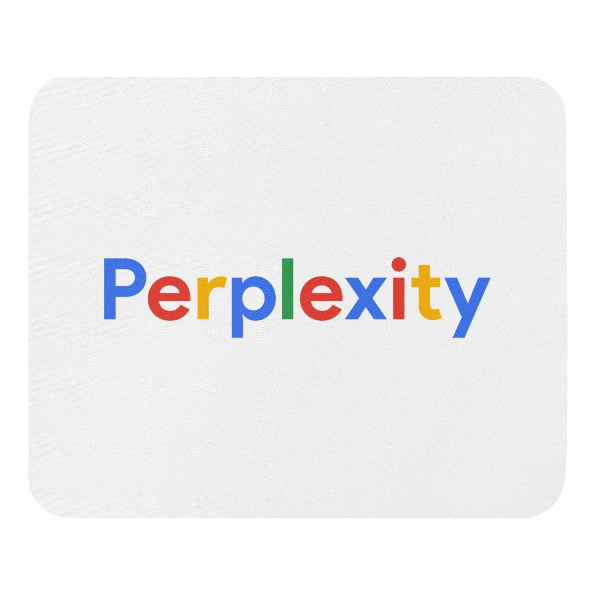 White Perplexity Search Logo Mouse Pad - AI Store