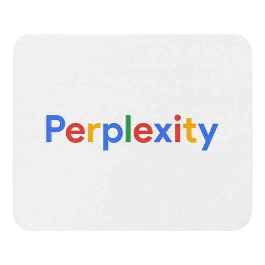 White Perplexity Search Logo Mouse Pad - AI Store