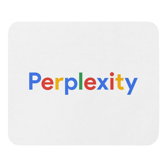 The White Perplexity Search Logo Mouse Pad.