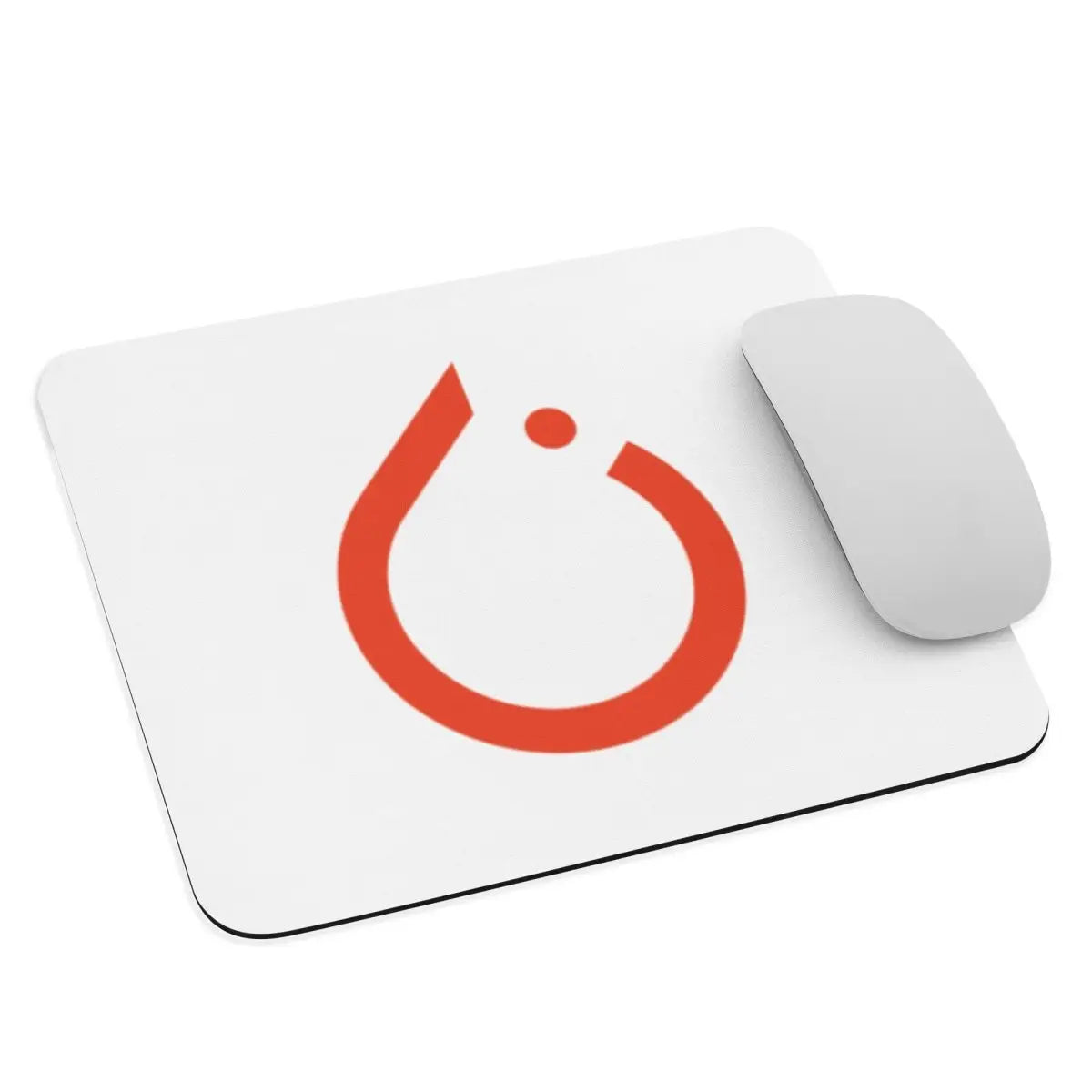 White PyTorch Icon Mouse Pad