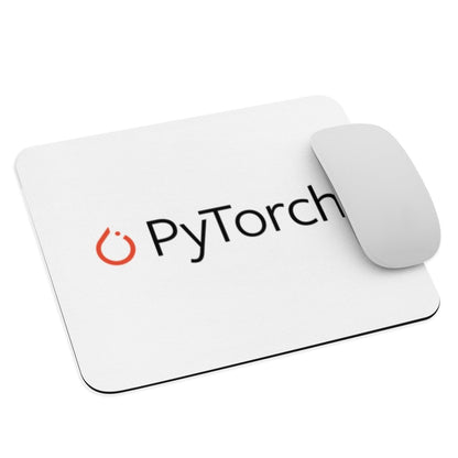 White PyTorch Logo Mouse Pad - AI Store