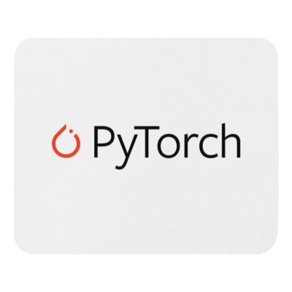 White PyTorch Logo Mouse Pad - AI Store