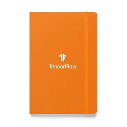 White Stacked TensorFlow 2 Logo Hardcover Bound Notebook - Orange - AI Store