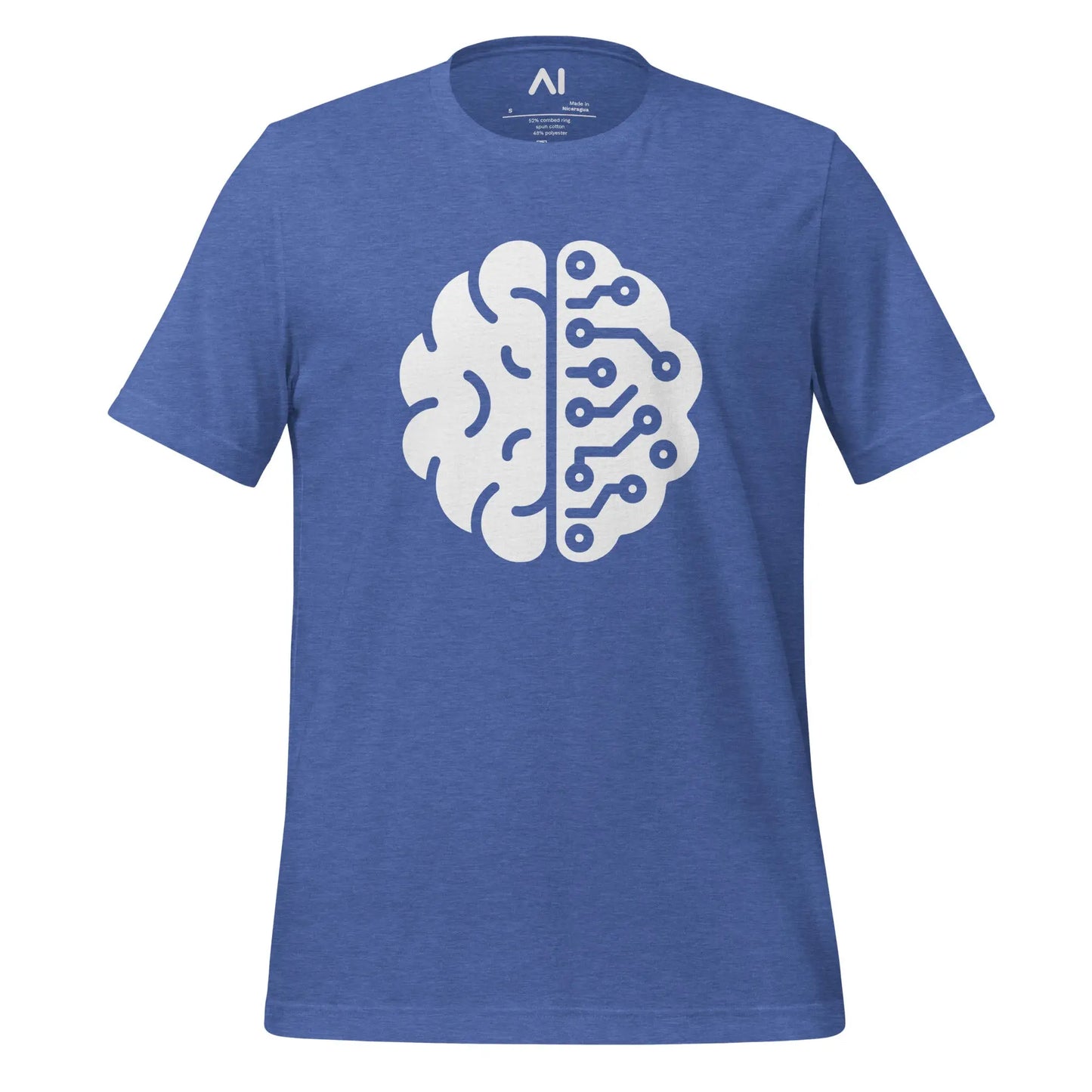 Wired Brain T-Shirt 2 (unisex) - Heather True Royal / M