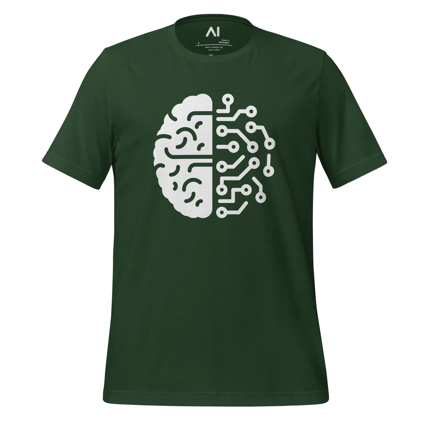 Wired Brain T-Shirt (unisex) - Forest / M