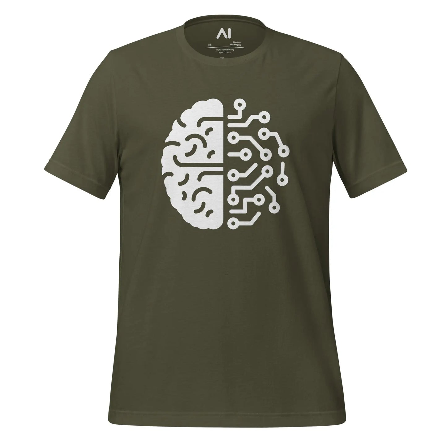 Wired Brain T-Shirt (unisex) - Military Green / M