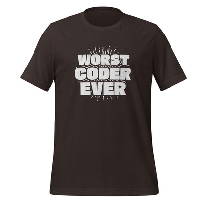 WORST CODER EVER T-Shirt (unisex) - Brown - AI Store