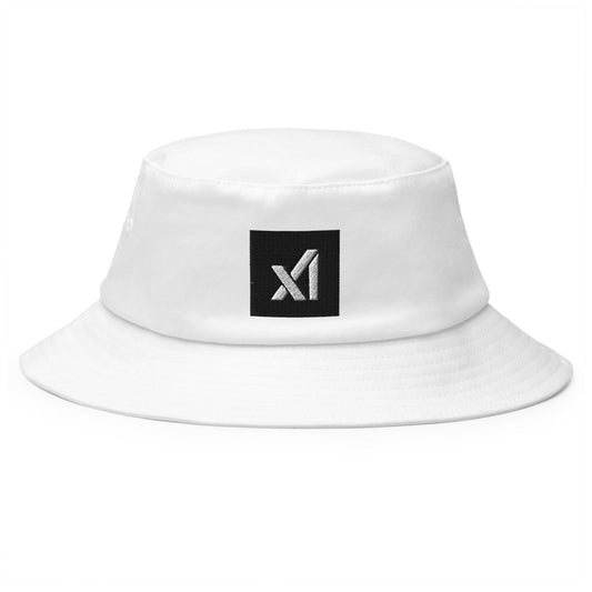 xAI Logo Embroidered Bucket Hat - White - AI Store