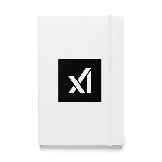 xAI Logo Hardcover Bound Notebook - White - AI Store