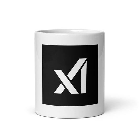 xAI Logo White Glossy Mug - 11 oz - AI Store