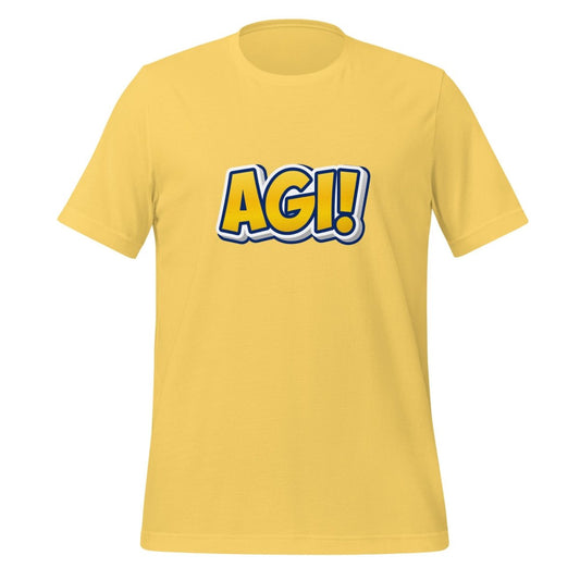 Yellow Comic AGI T - Shirt (unisex) - Yellow - AI Store