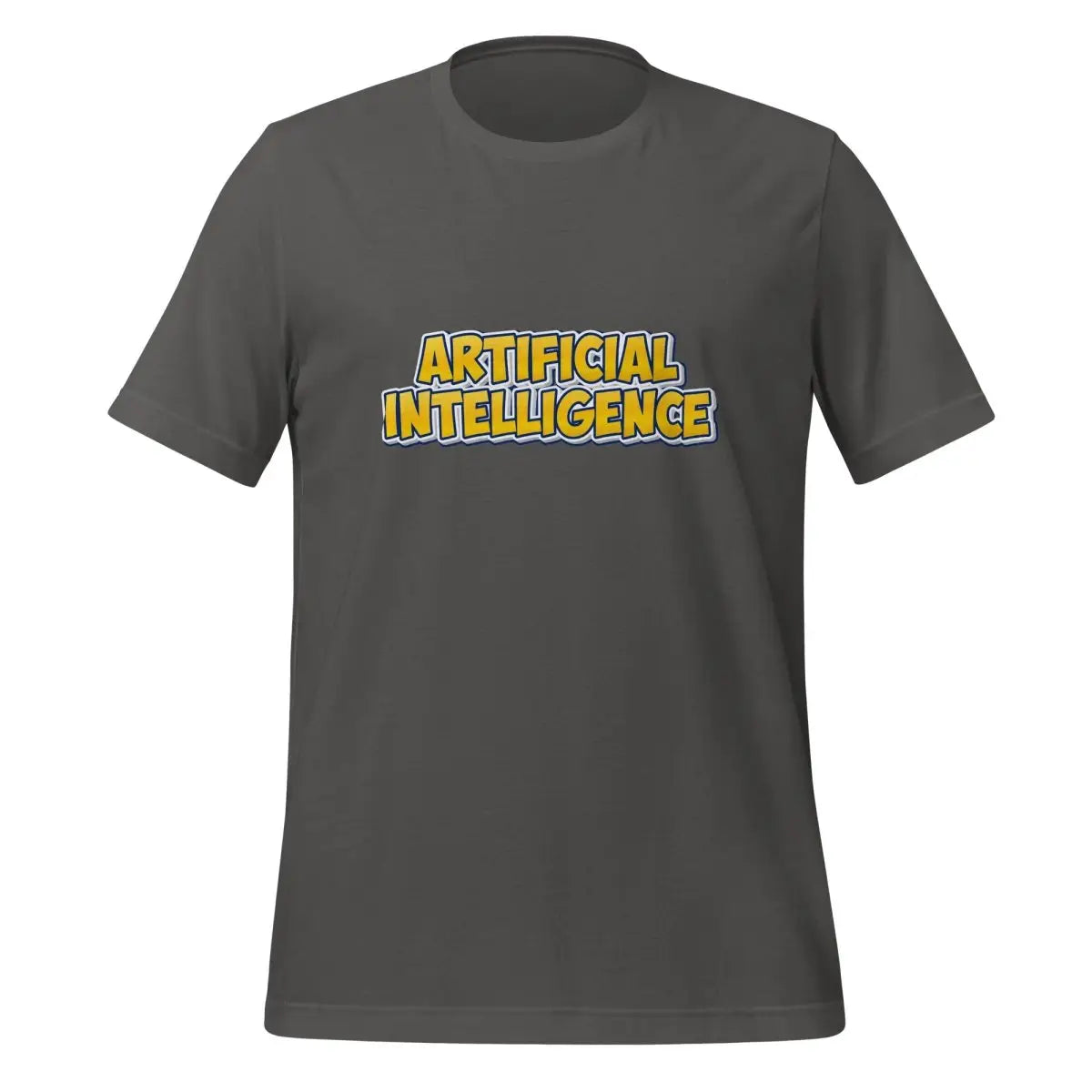 Yellow Comic Artificial Intelligence T-Shirt (unisex) - Asphalt / M