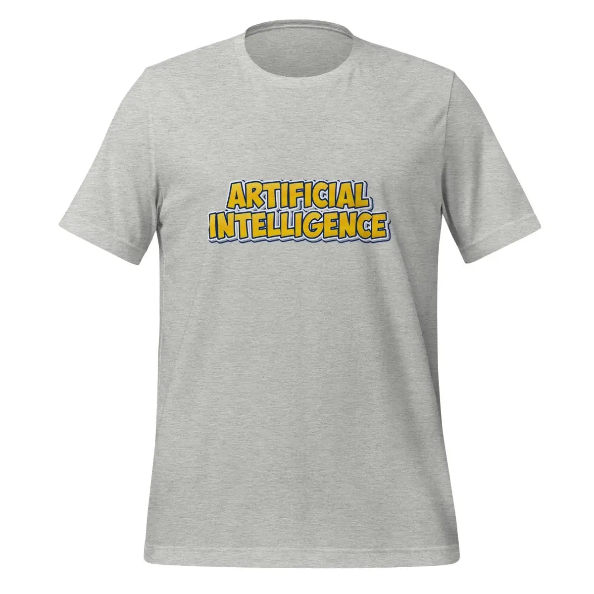 Yellow Comic Artificial Intelligence T-Shirt (unisex) - Athletic Heather / M